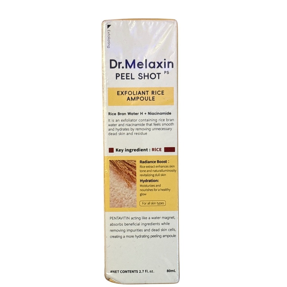 NEW Dr Melaxin Peel Shot Exfoliant Rice Ampoule 80ml Korean Skincare